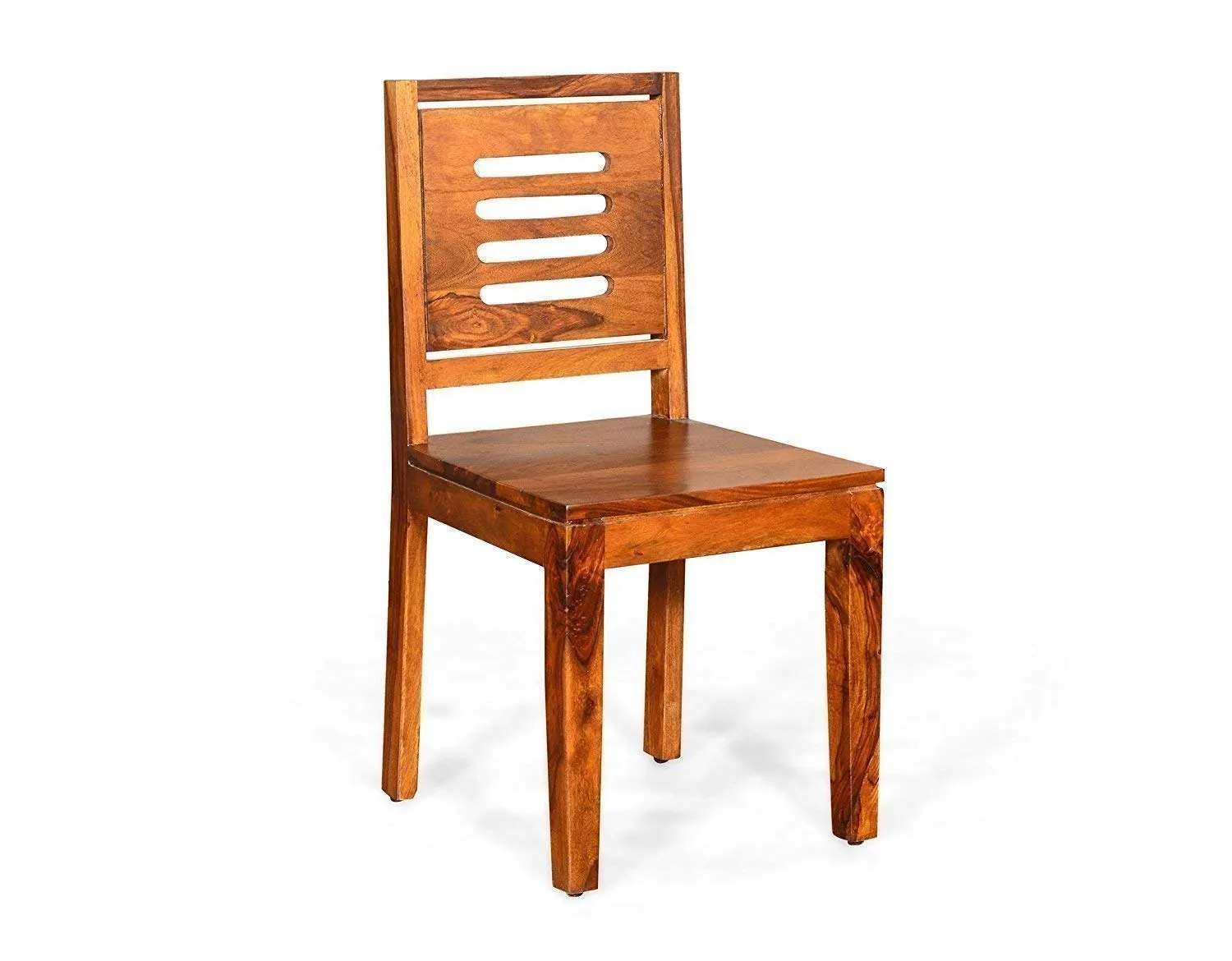 Unitek Furniture Sheesham Wood 4 Seater Dining Table Set with 3 Chairs and 1 Bench Solid Wood Dinning Room Furniture for Living Room Home (Honey Teak Brown Finish)