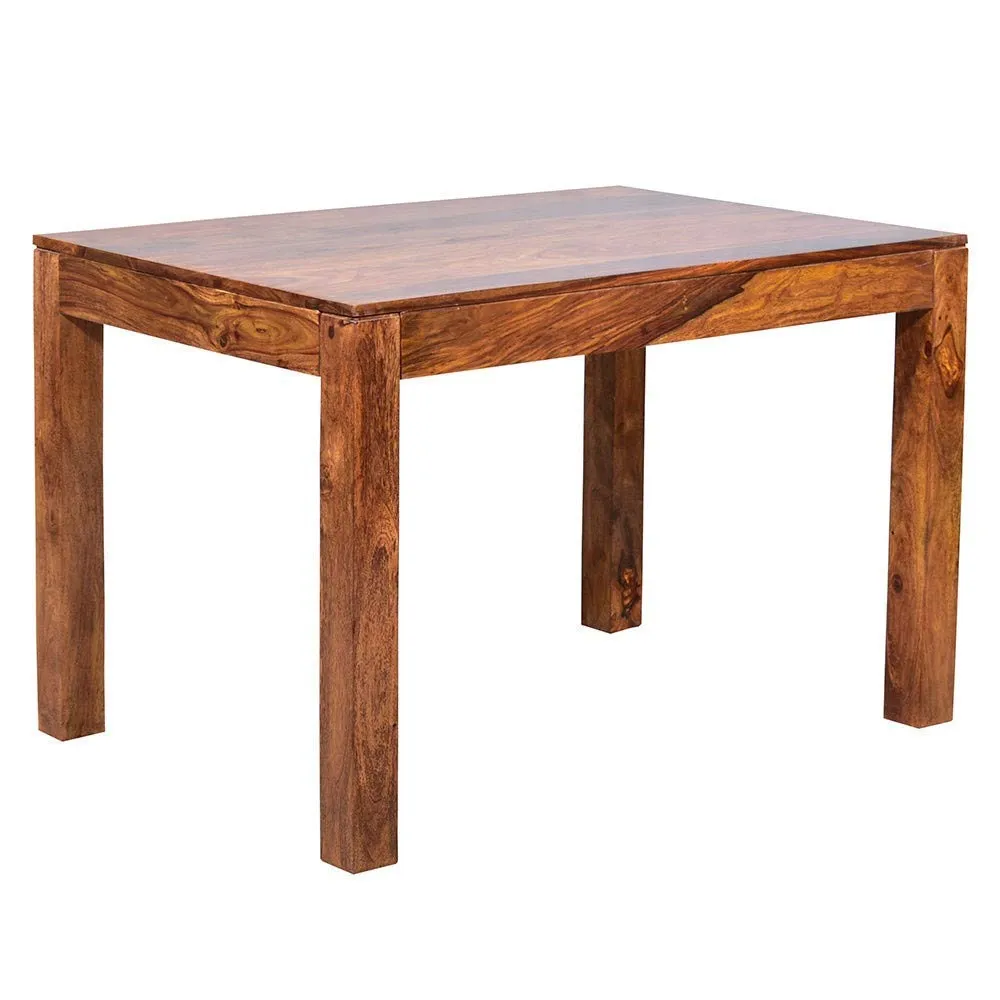 Unitek Furniture Sheesham Wood 4 Seater Dining Table Set with 3 Chairs and 1 Bench Solid Wood Dinning Room Furniture for Living Room Home (Honey Teak Brown Finish)