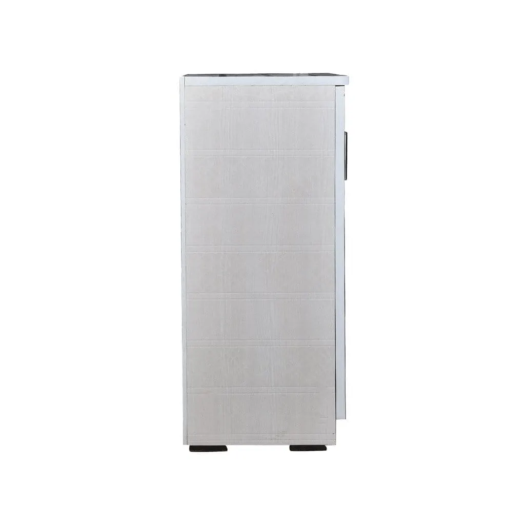 White Scribble Textured 2 Door Cabinet