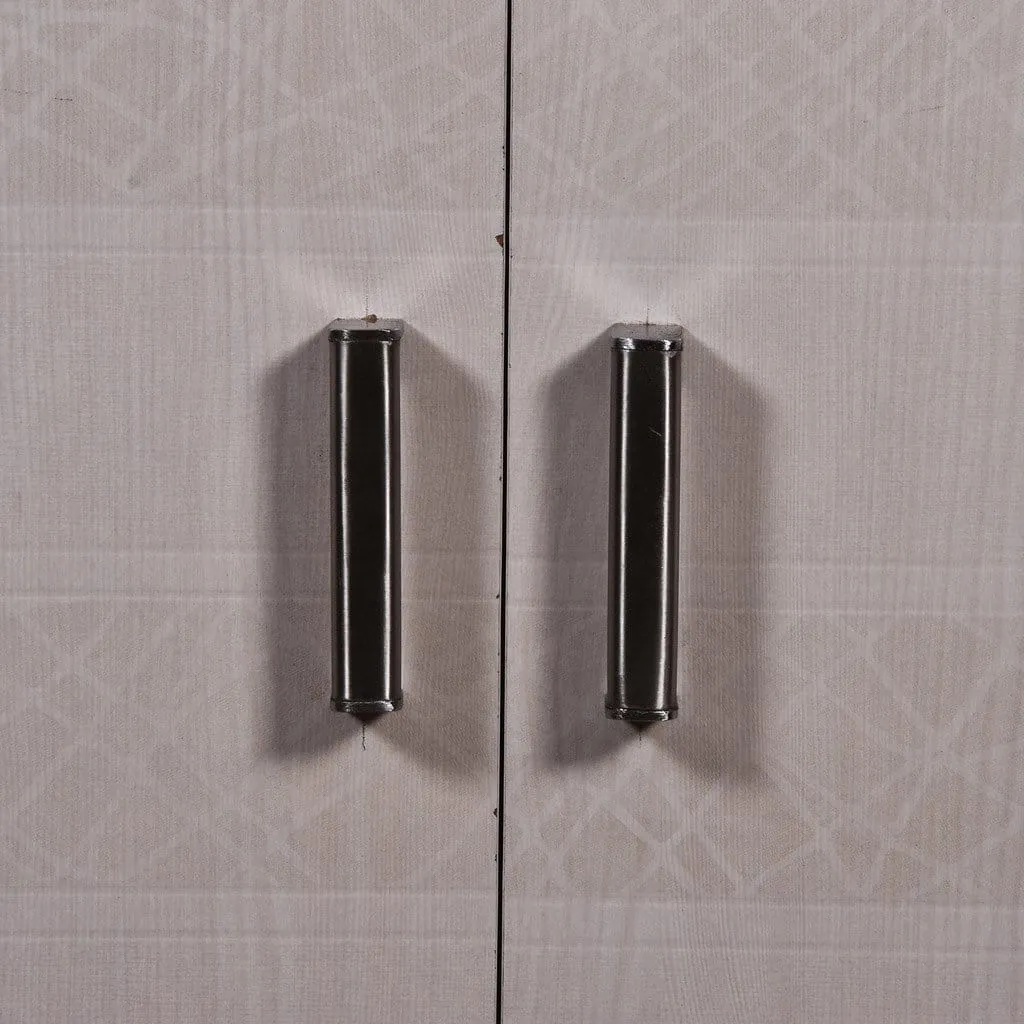 White Scribble Textured 2 Door Cabinet