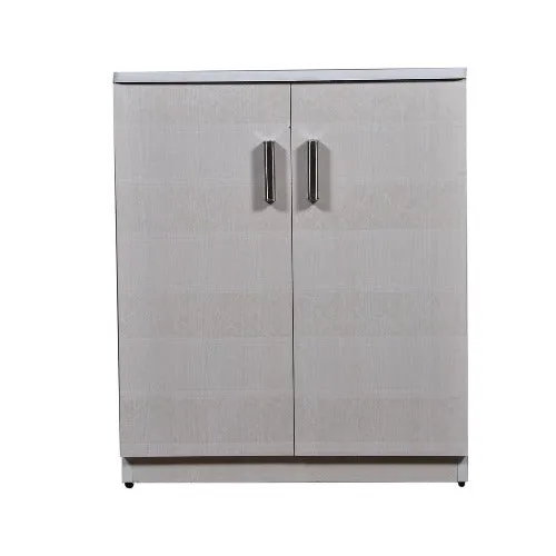 White Scribble Textured 2 Door Cabinet